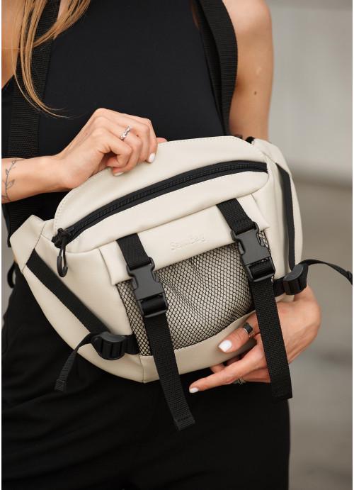 Бананка женская Sambag водостойкая кожаная Серый (28523962) - фото 10