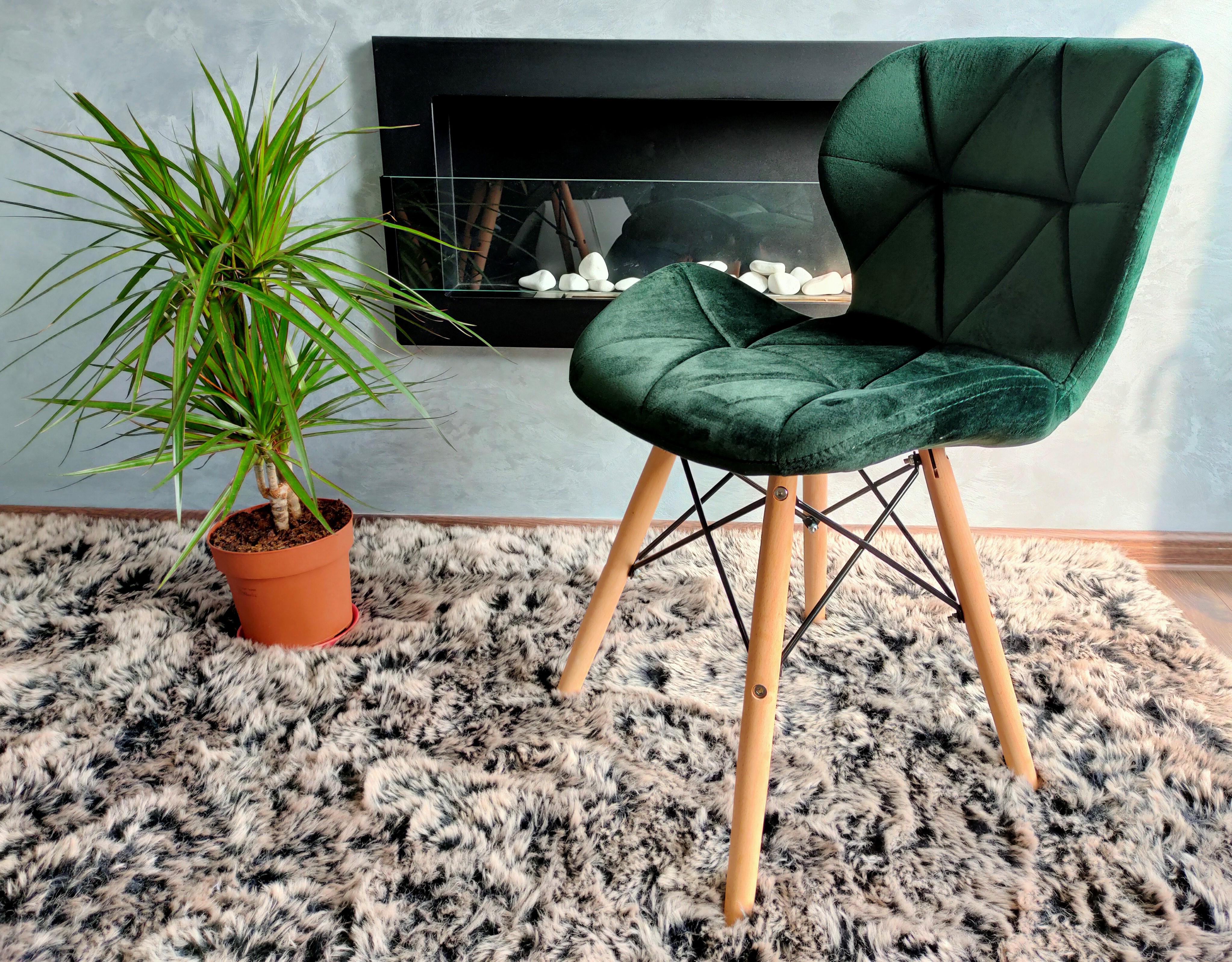 Крісло скандинавське Zano Велюр Зелений