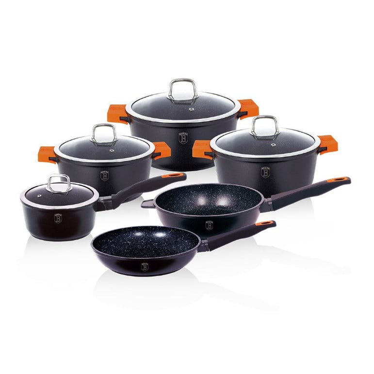 Набір кухонного посуду Berlinger Haus Granit Diamond Line BH-1111N 10 пр. (784774365)