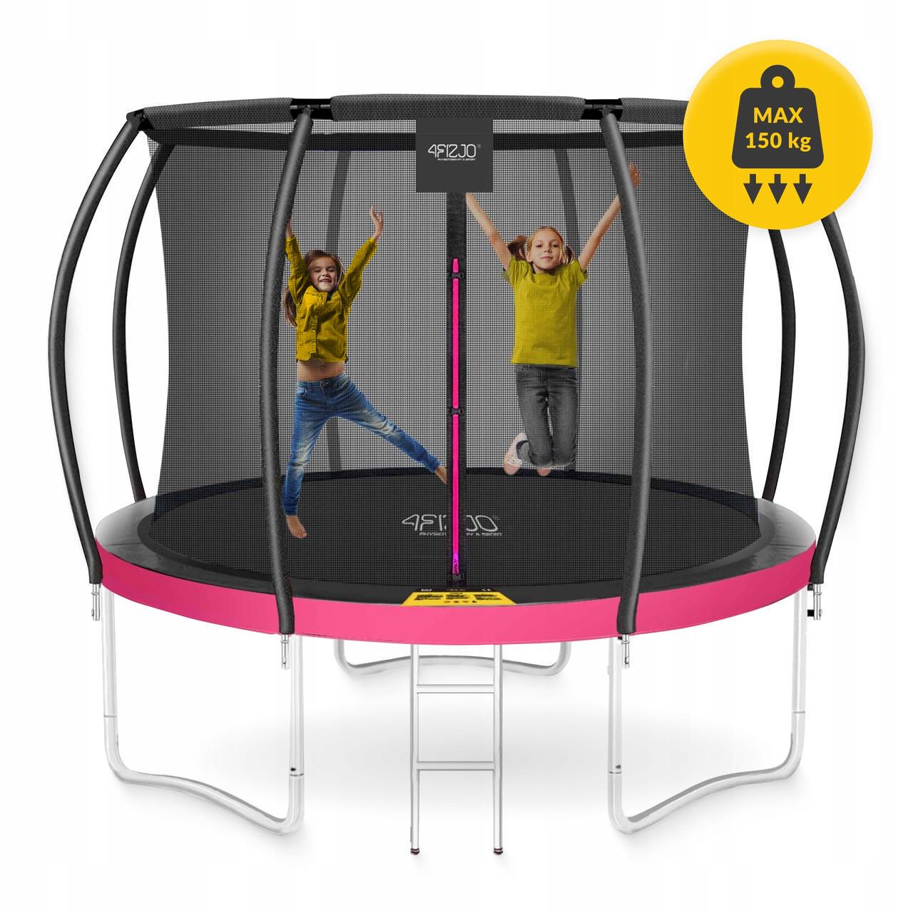 Батут с внутренней сеткой 4FIZJO PRO 10FT 312 см Black/Pink (P-5907739314604) - фото 10