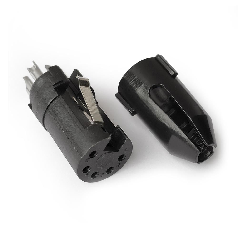 Кабельный разъем Moco XLR HFC5FXL гнездо 5 контактов гнездо мама Никель/Черный (10973625) - фото 4