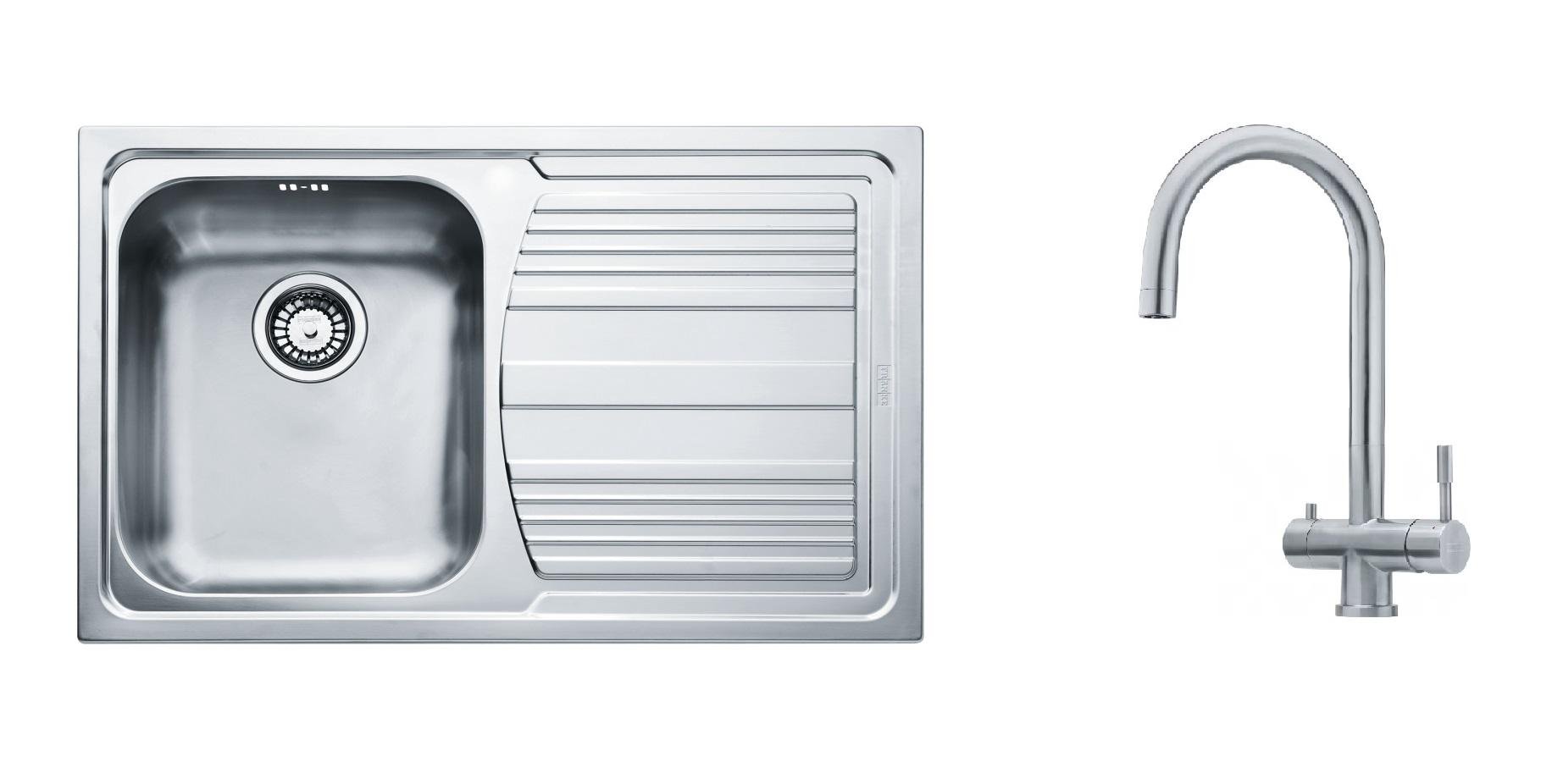 Комплект из мойки Franke Logica Line LLL 611-79 101.0381.810 и смесителя Franke Eos Clear Water 120.0179.979