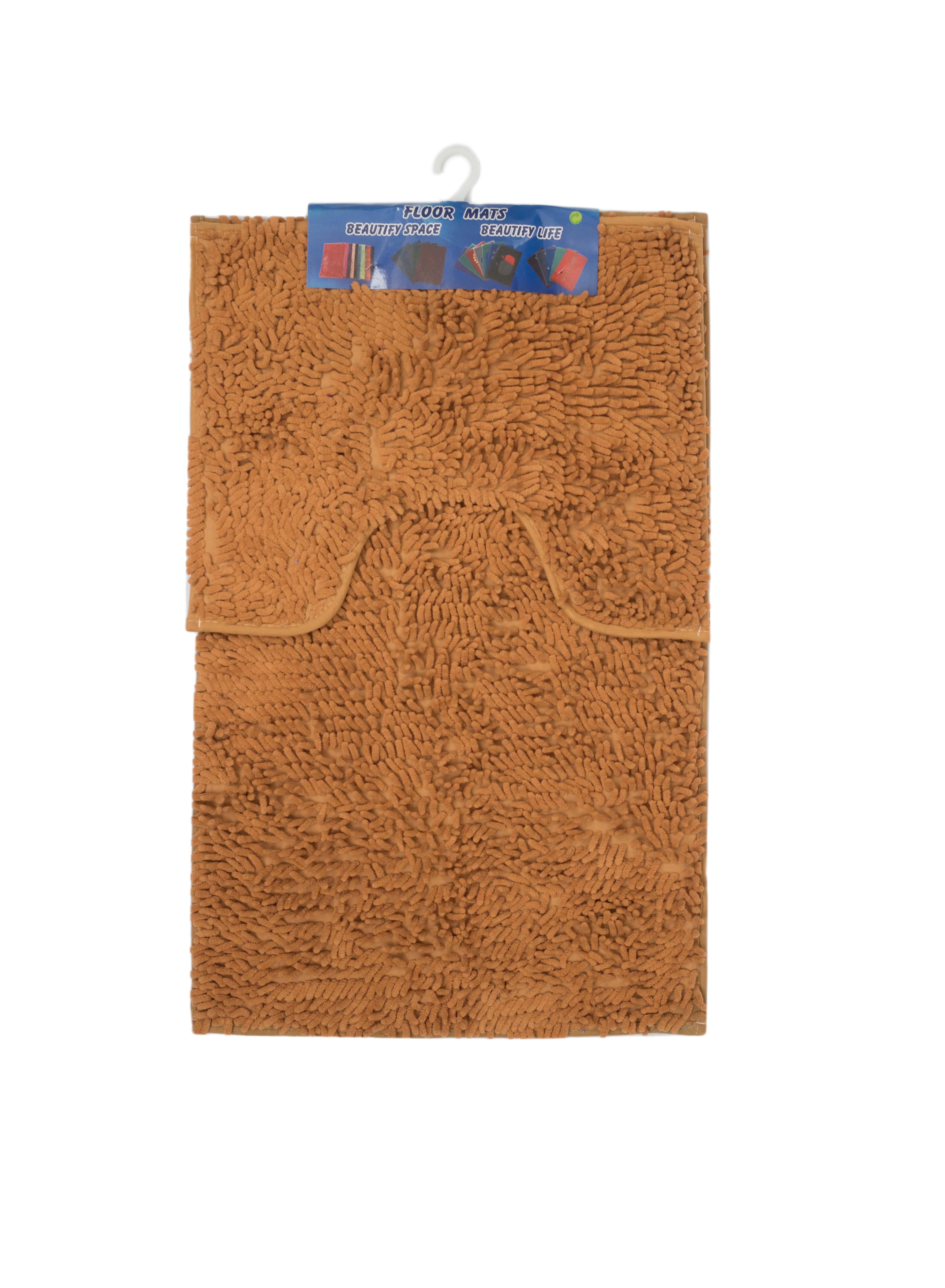 Набор ковриков Kornel в ванную комнату 50х80/40х50 см 2 шт. Коричневый