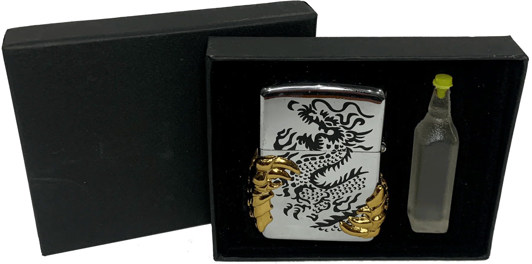 Зажигалка Когти дракона бензиновая и баллончик бензина тип 2