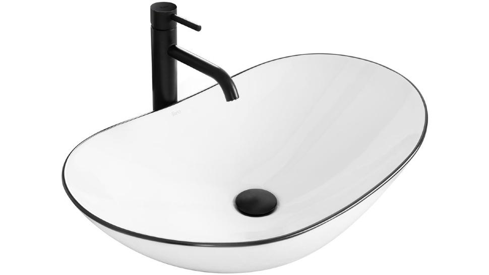 Умивальник Rea Royal Black Edge 36x62,5 см White (REA-U8569) Умивальник Rea Royal Black Edge 36x62,5 см White (REA-U8569)