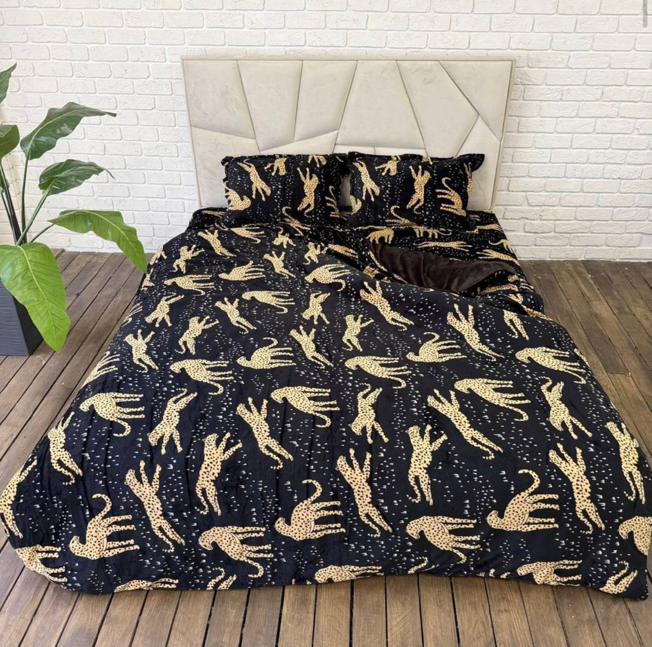 Постільна білизна плюшева мікрофібра пухнаста полуторний 50х70 см Темно-Синій із жовтим