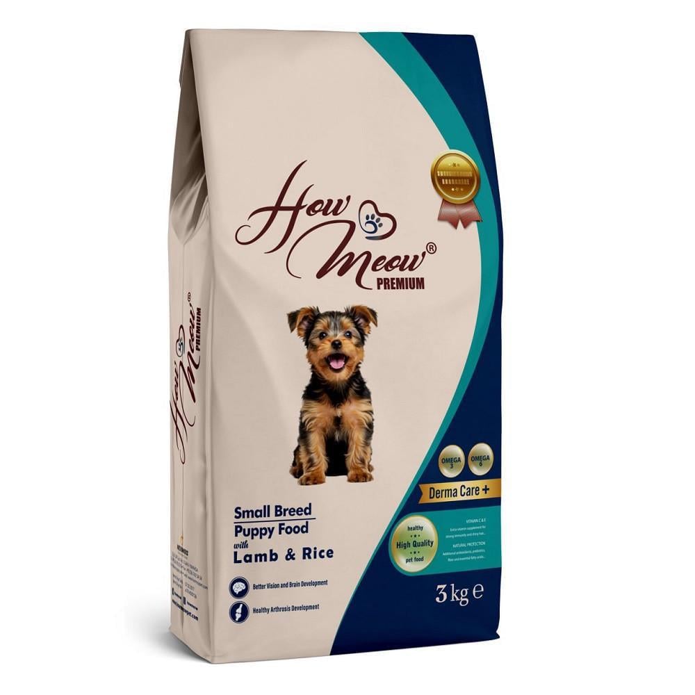 Корм повнораціонний для щенят How Meow Puppy Mini з ягням та рисом 3кг (2998382308)
