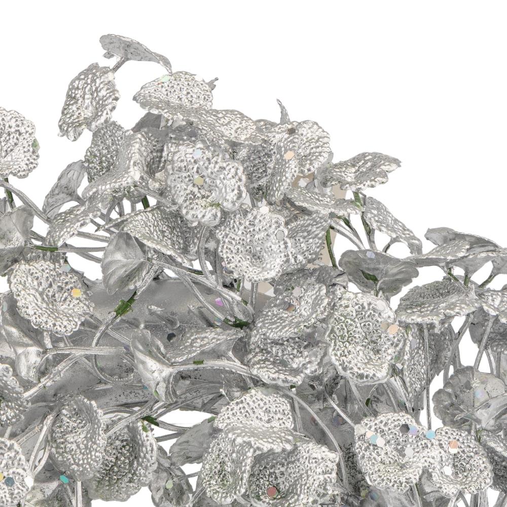Новорічний вінок для декору Подарунок чарівництва із пластику Срібний (147-81-2010-159) - фото 2 Новорічний вінок для декору Подарунок чарівництва із пластику Срібний (147-81-2010-159) - фото 2