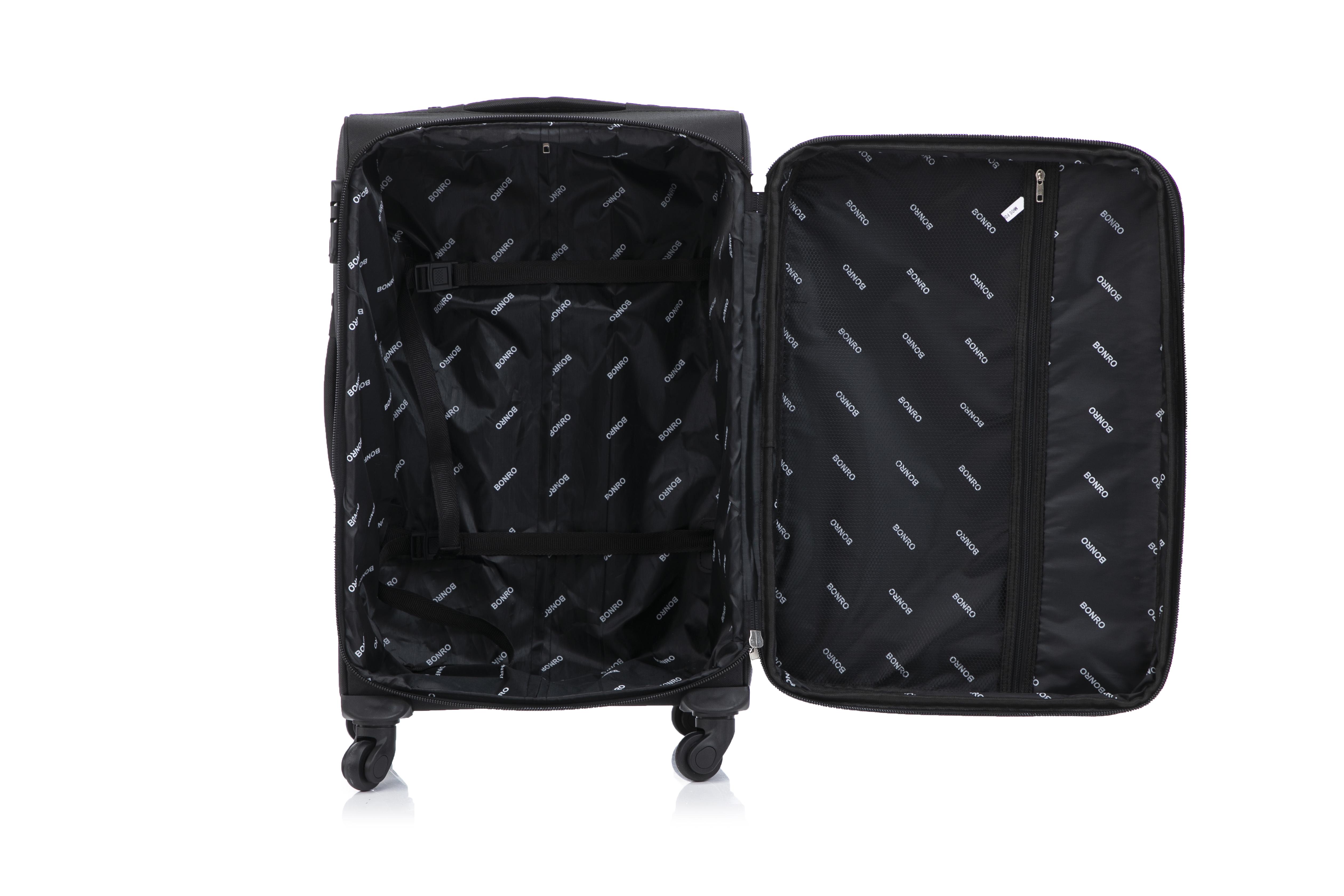 Чемодан Bonro Tourist 4 колеса 3 шт. Чорний (2193) - фото 14 Чемодан Bonro Tourist 4 колеса 3 шт. Чорний (2193) - фото 14
