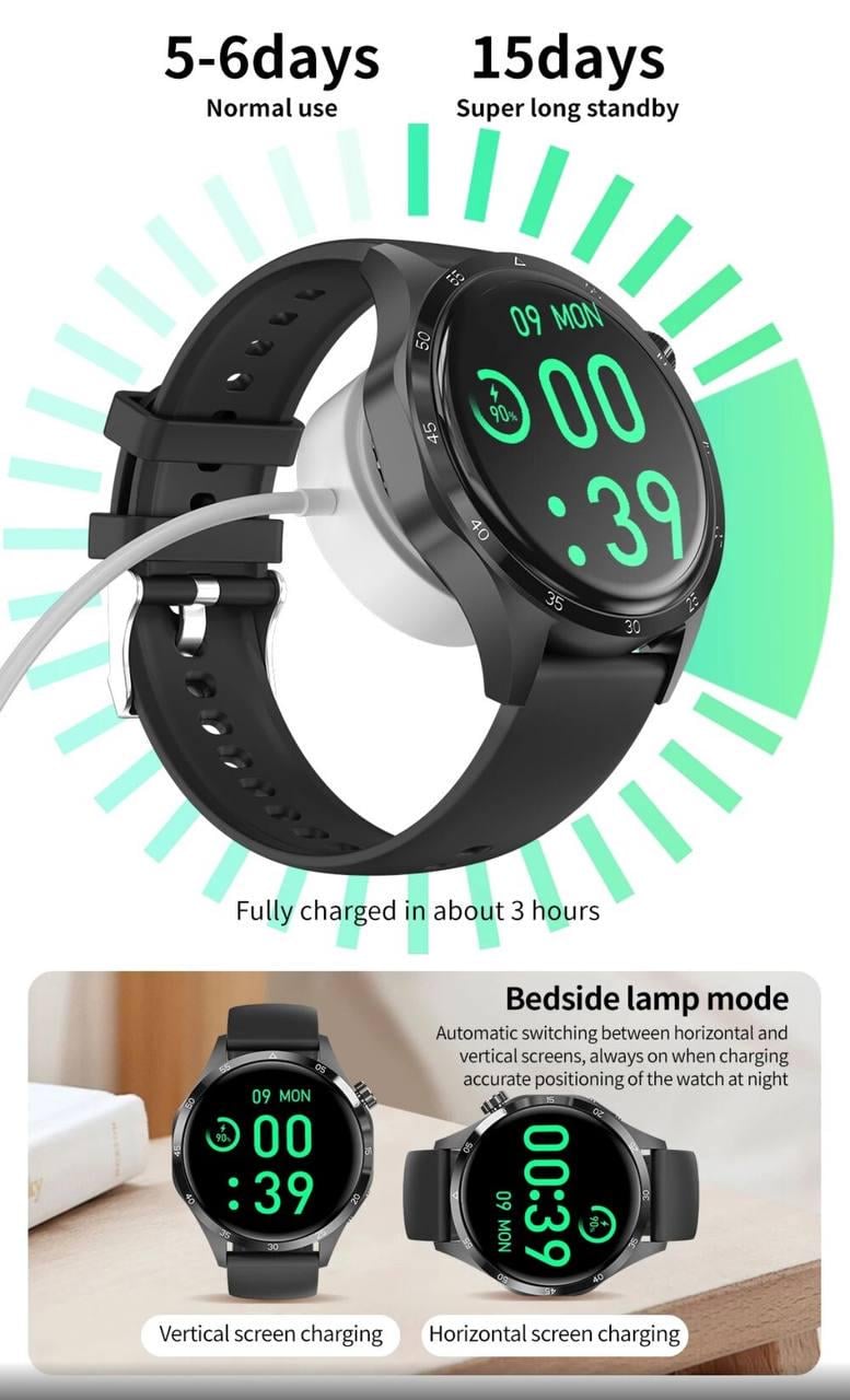 Смарт-часы Watch GT4 PRO Amoled NFC Черные (15049343) - фото 3