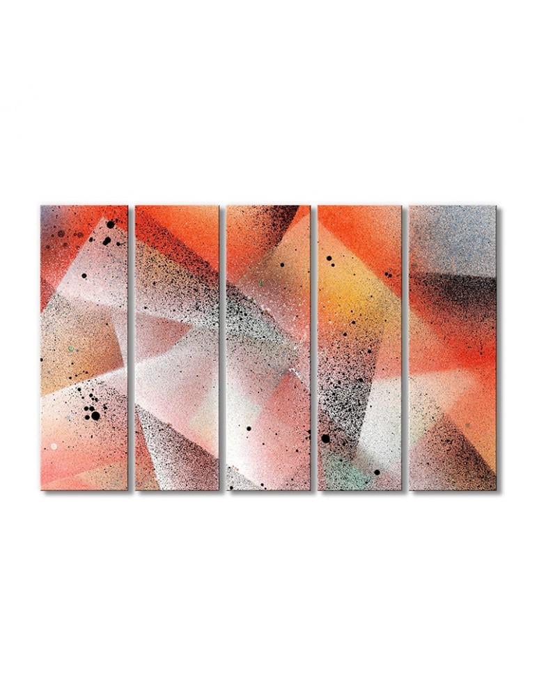 Картина модульная Песочные, геометрические фигуры 5 модулей 120x180 см