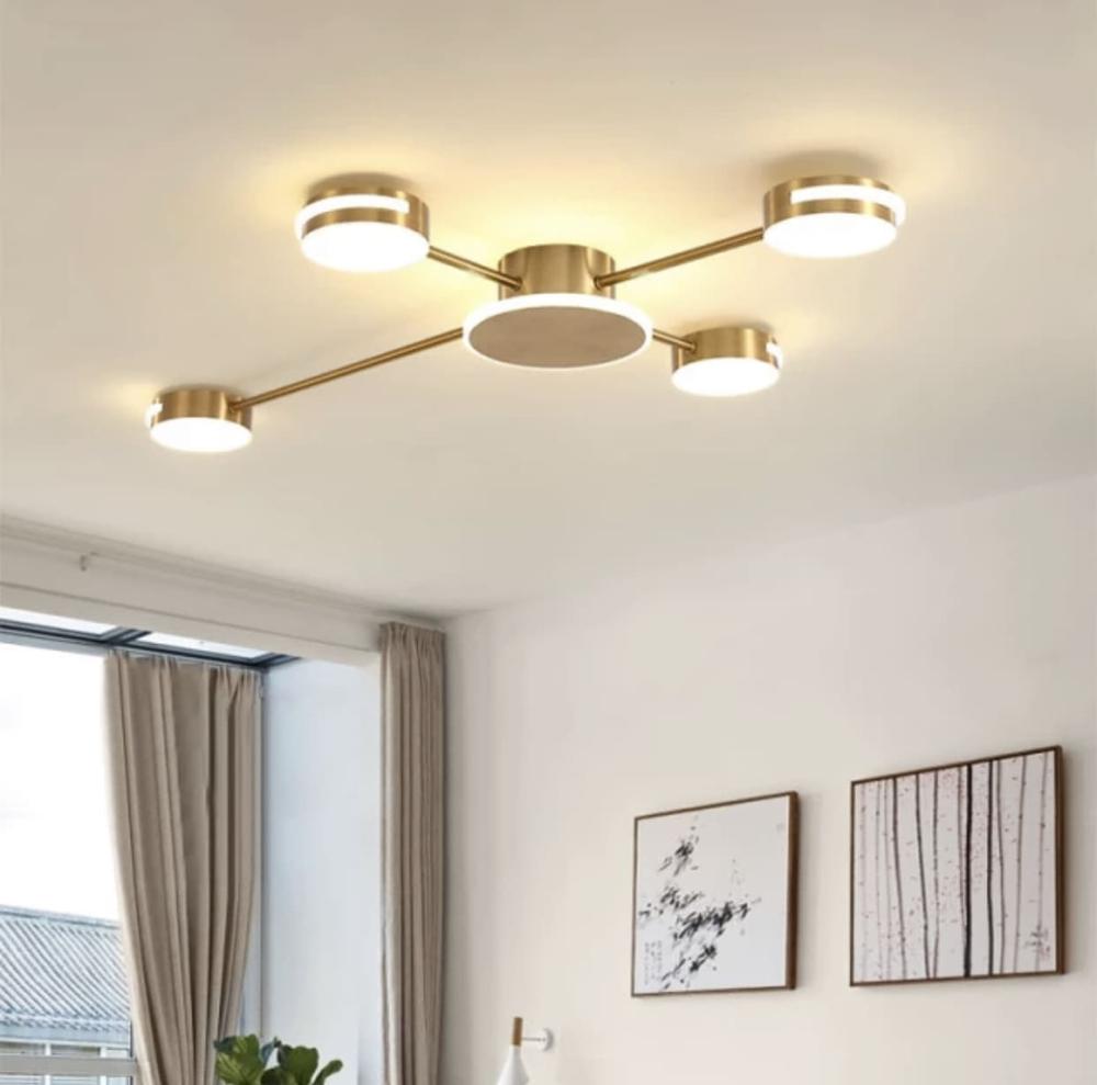 Люстра потолочная LED Light House LF-17450/4 38W Латунь