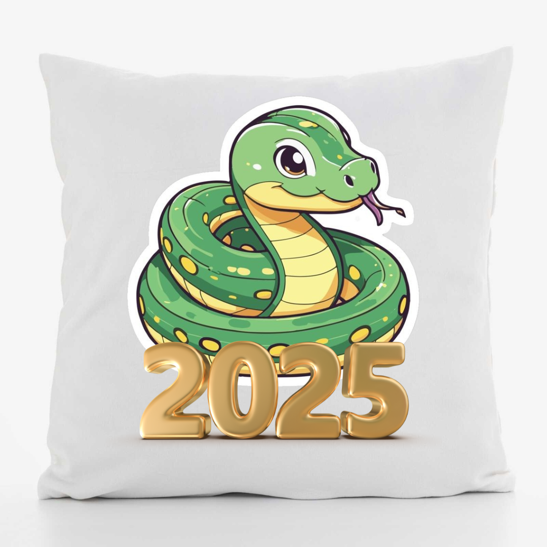 Подушка декоративная с принтом Символ года 2025 габардин 30х30 см Подушка декоративная с принтом Символ года 2025 габардин 30х30 см