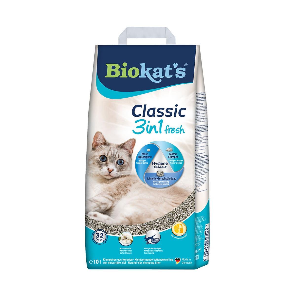 Наполнитель бентонитовый Biokats Classic fresh Cotton Blossom 3in1 10 кг (G-617220/613413)