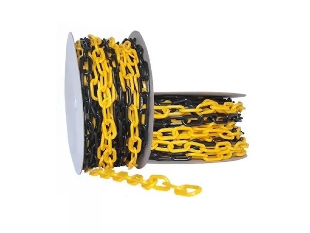Ланцюг декоративний 8 мм у бухті 25 м Жовтий/Чорний