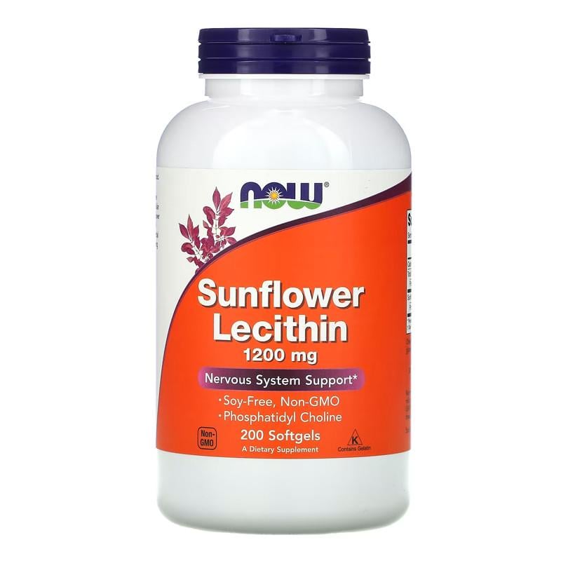 Подсолнечный лецитин NOW Sunflower Lecithin 1200 mg 200 капс. (11729-01)