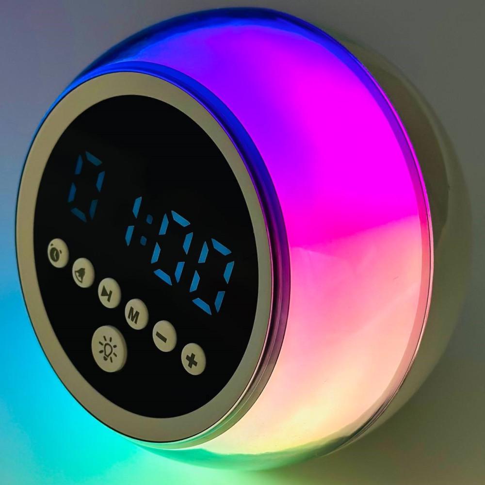 Часы настольные с аккумулятором 3в1 с колонкой RGB/лампой/будильником (26138777) Часы настольные с аккумулятором 3в1 с колонкой RGB/лампой/будильником (26138777)