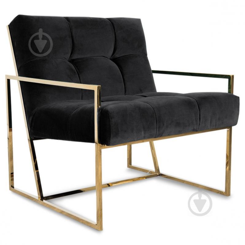 Мягкое кресло на металлическом каркасе JecksonLoft Шик Черный 039