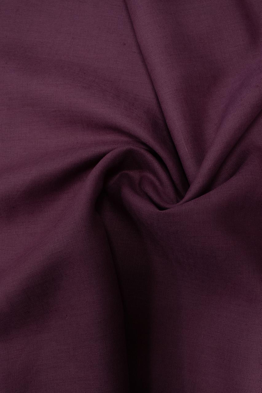 Ткань льняная костюмная 09с52 240 г/м2 цвет 1283 Purple Potion 19-2430 TCX 100% лен Бордовый (OBR1542_1283)
