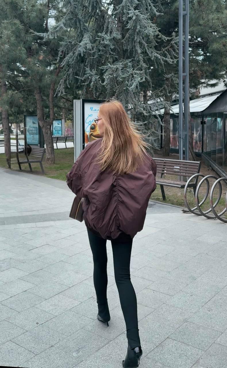 Бомбер жіночий демісезонний ZF Inspire 1561 L-XL Коричневий (1561-Кор-L-XL) - фото 3 Бомбер жіночий демісезонний ZF Inspire 1561 L-XL Коричневий (1561-Кор-L-XL) - фото 3