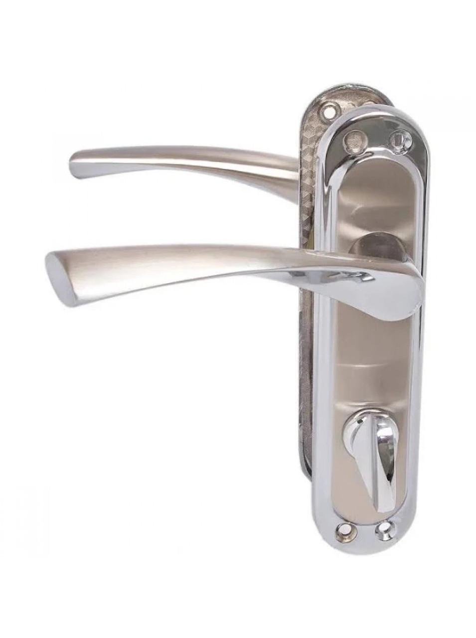 Ручка межкомнатная Punto CORONA STL kWC 62 мм SN/CP никель/хром (27203)