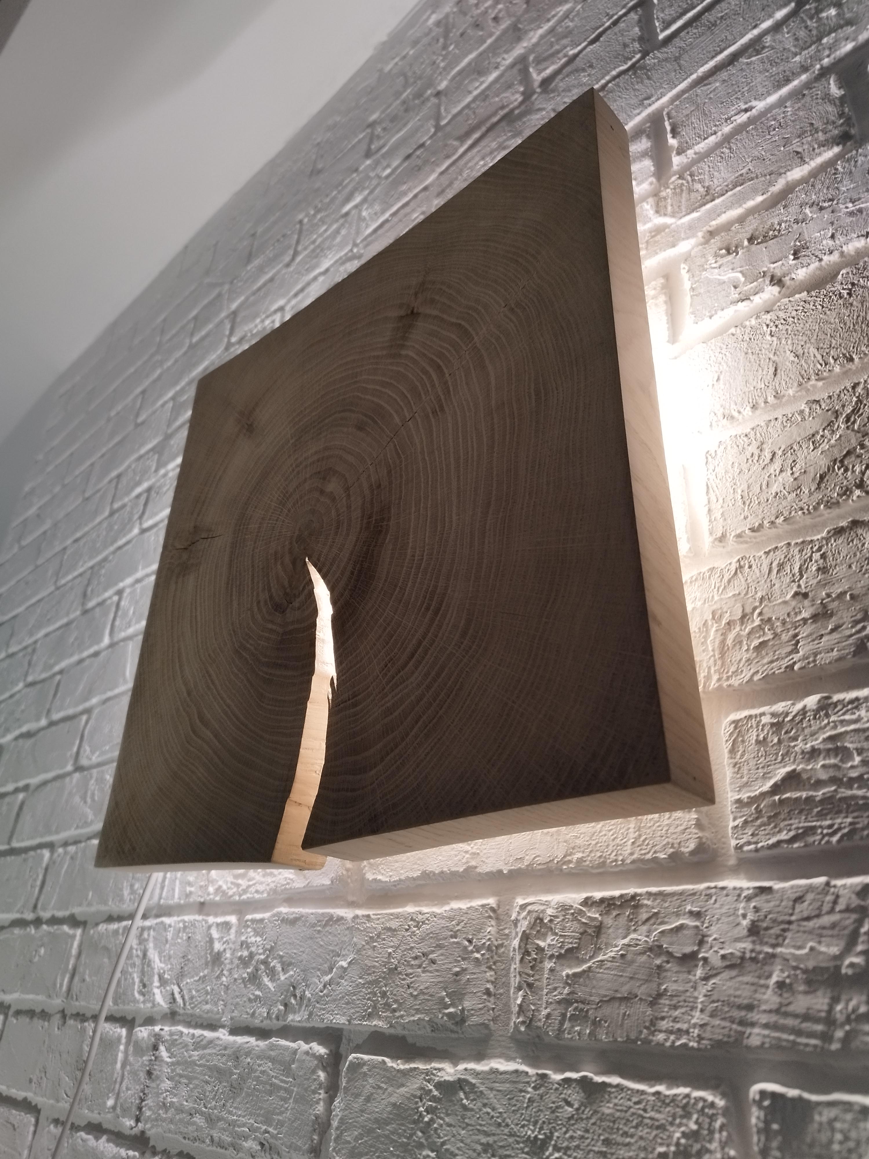 Бра из дерева в стиле Loft H&H Extraordinary 35х35х3 см Дуб - фото 2 Бра из дерева в стиле Loft H&H Extraordinary 35х35х3 см Дуб - фото 2