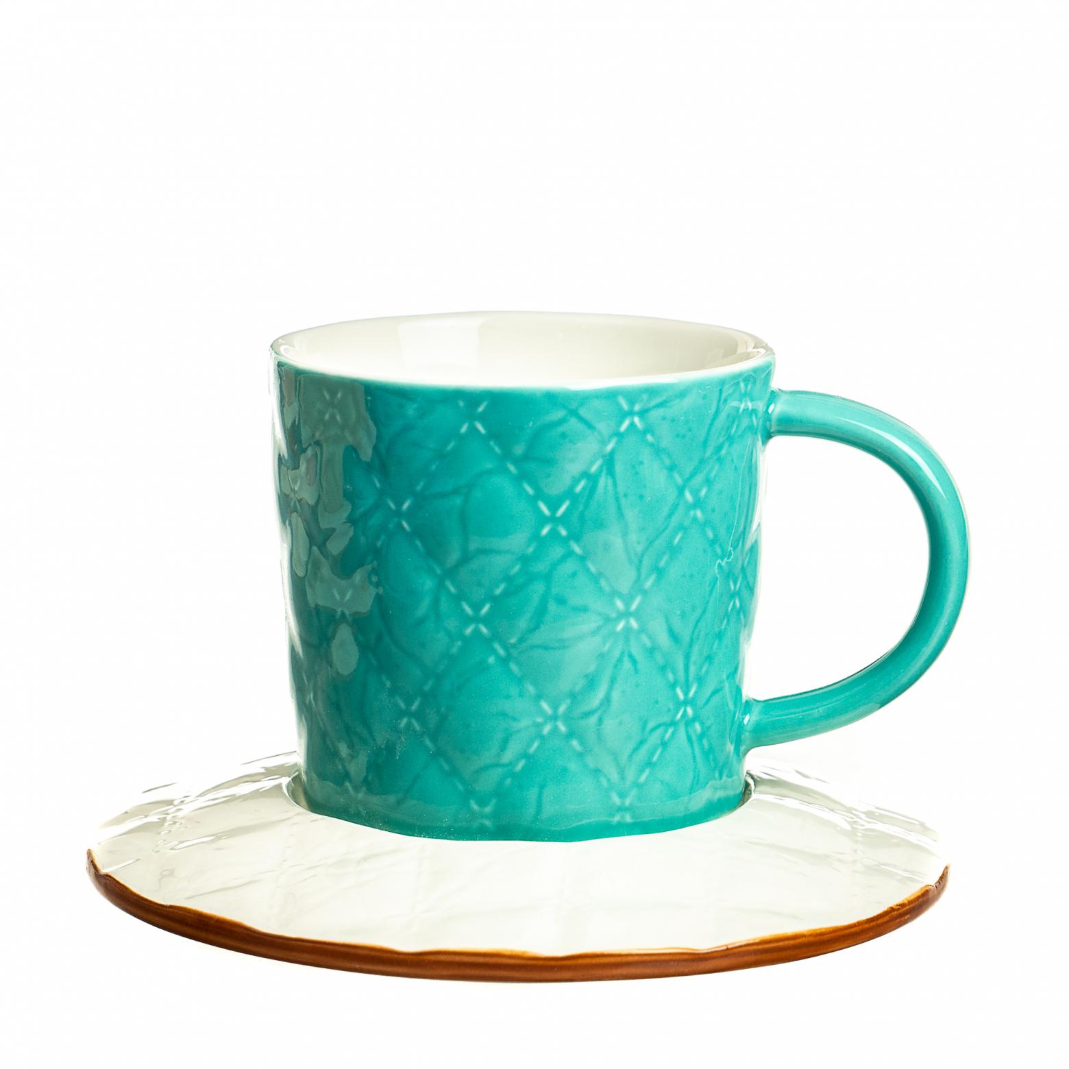 Кружка с блюдцем Elisey Сюрприз 200 мл Зеленый (8515-002)