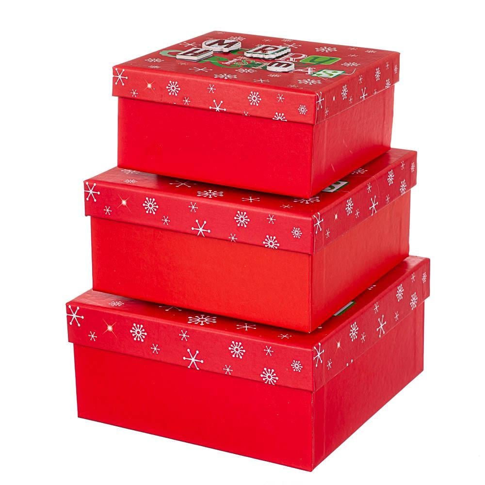 Набор подарочных коробок Merry Christmas 20х20х9, 5 см 3 шт. (29889915)