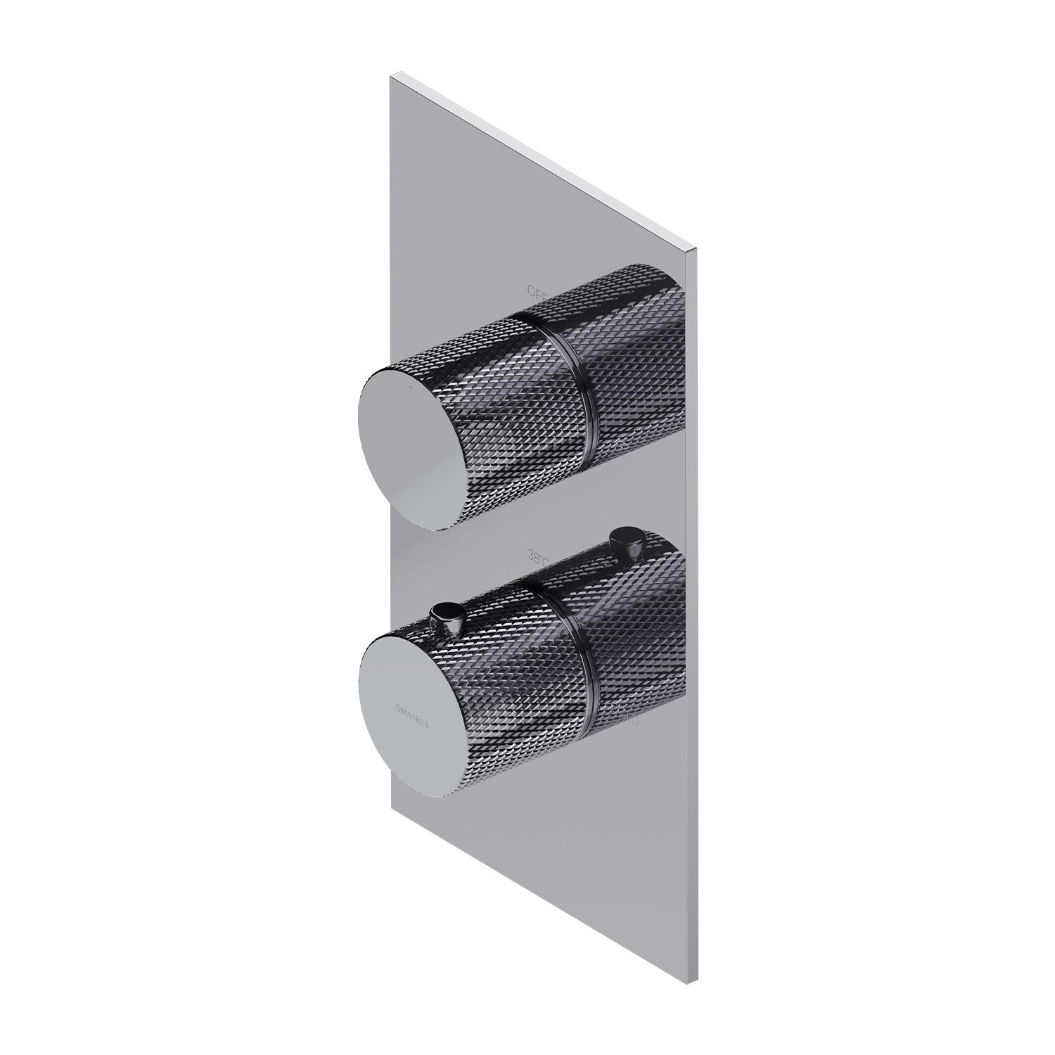 Смеситель скрытый Omnires CONTOUR CT8036CR с термостатом Хром (169261)