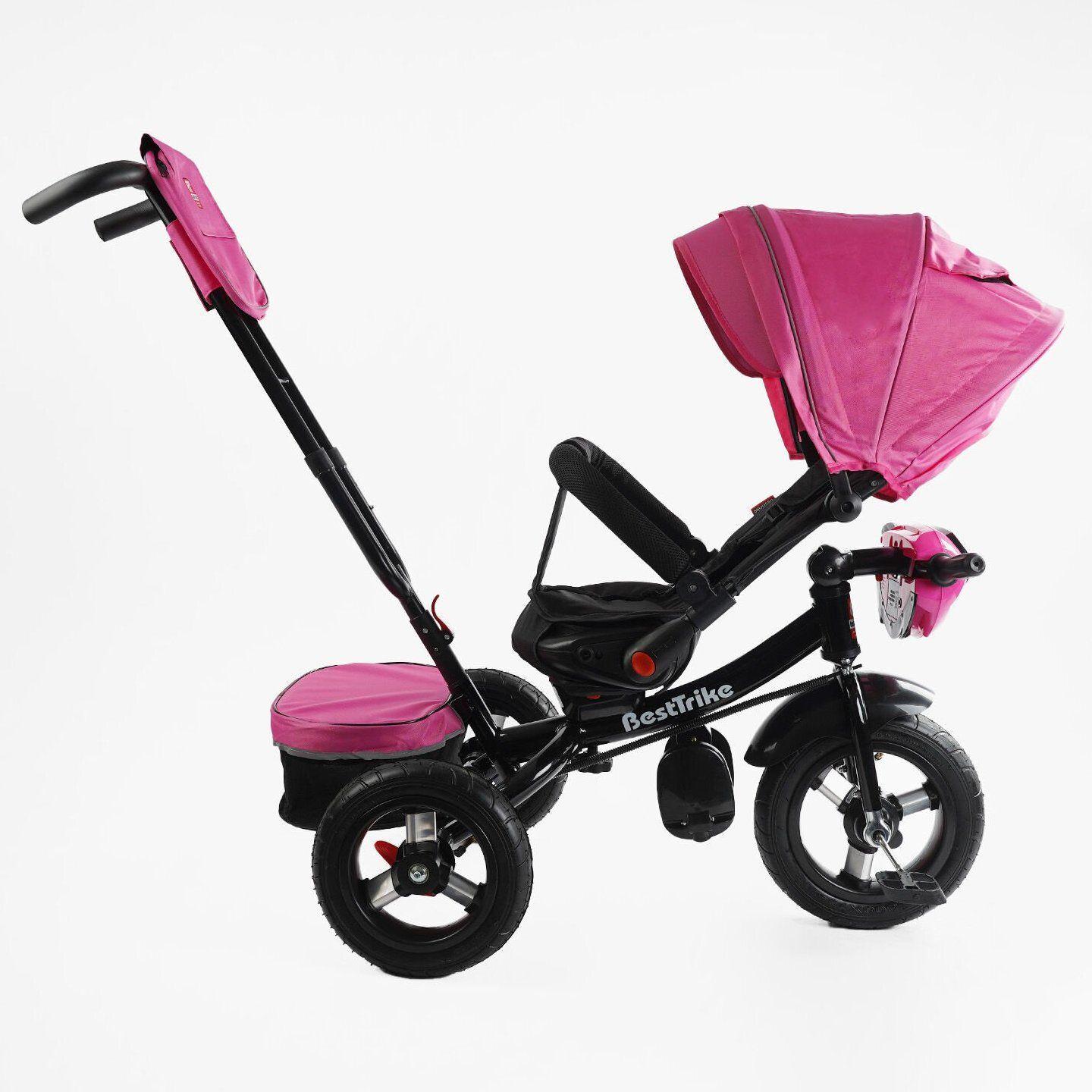 Велосипед дитячий триколісний Best Trike 6088 F надувні/фара з USB/пультом/батьківською ручкою Рожевий (701-16) - фото 5 Велосипед дитячий триколісний Best Trike 6088 F надувні/фара з USB/пультом/батьківською ручкою Рожевий (701-16) - фото 5