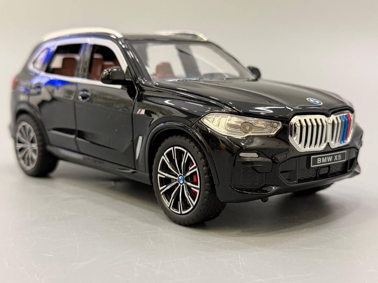 Машинка инерционная АвтоСвіт BMW Х5 масштаб 1:24 открывается дверь/капот/багажник 20 см Черный (AP-2012)