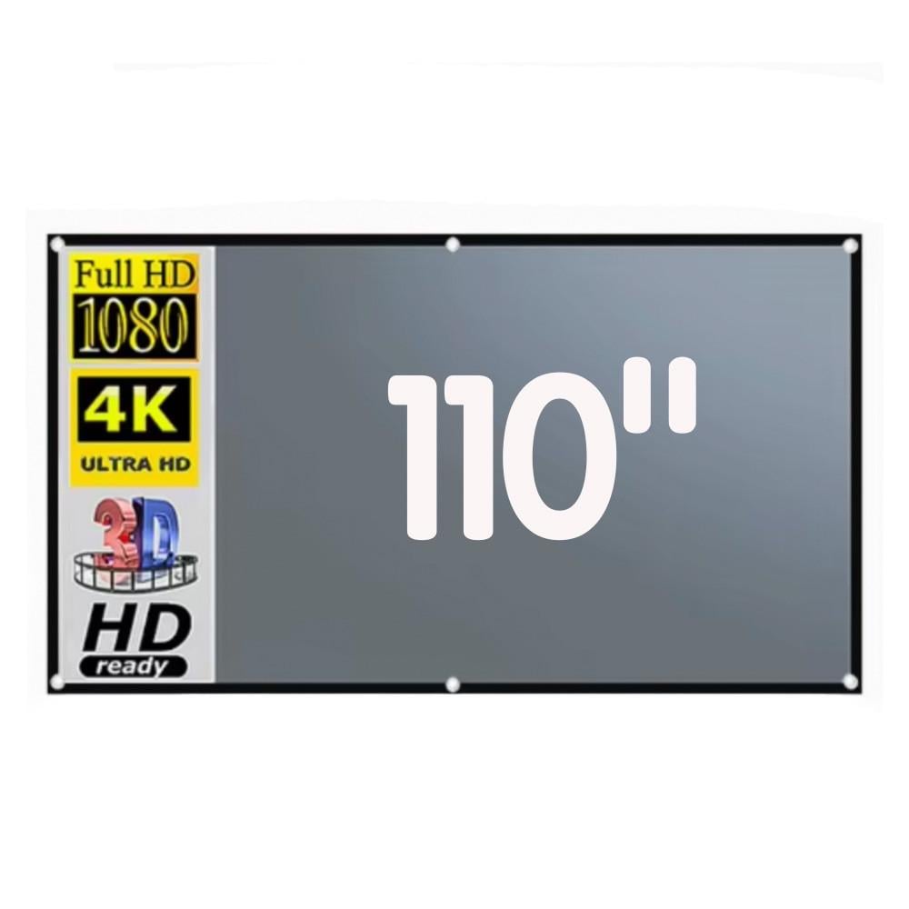 Экран для проектора 110" 16:9 ALR Anti-Light металлизированный складной настенный Full HD/4K/3D Серый