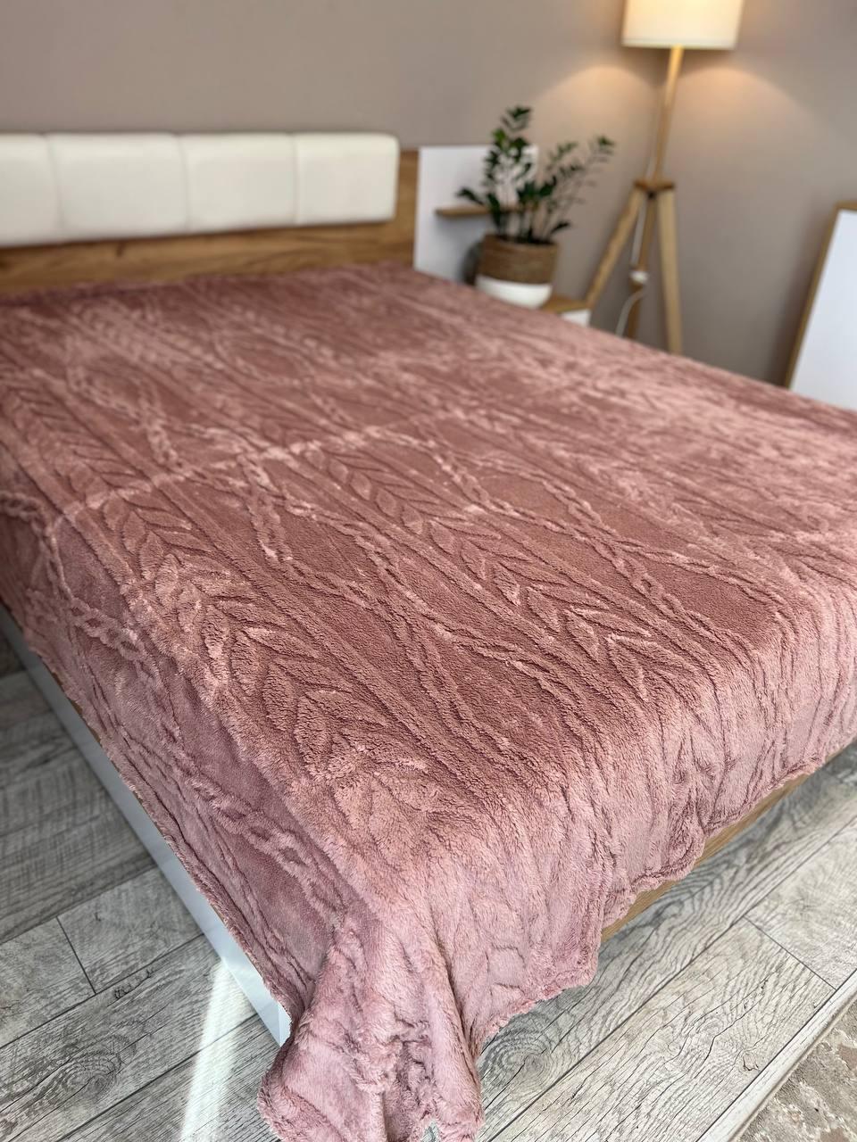 Плед из микрофибры 210х230 см Розовый (Д-al-kosa-001-03) - фото 2