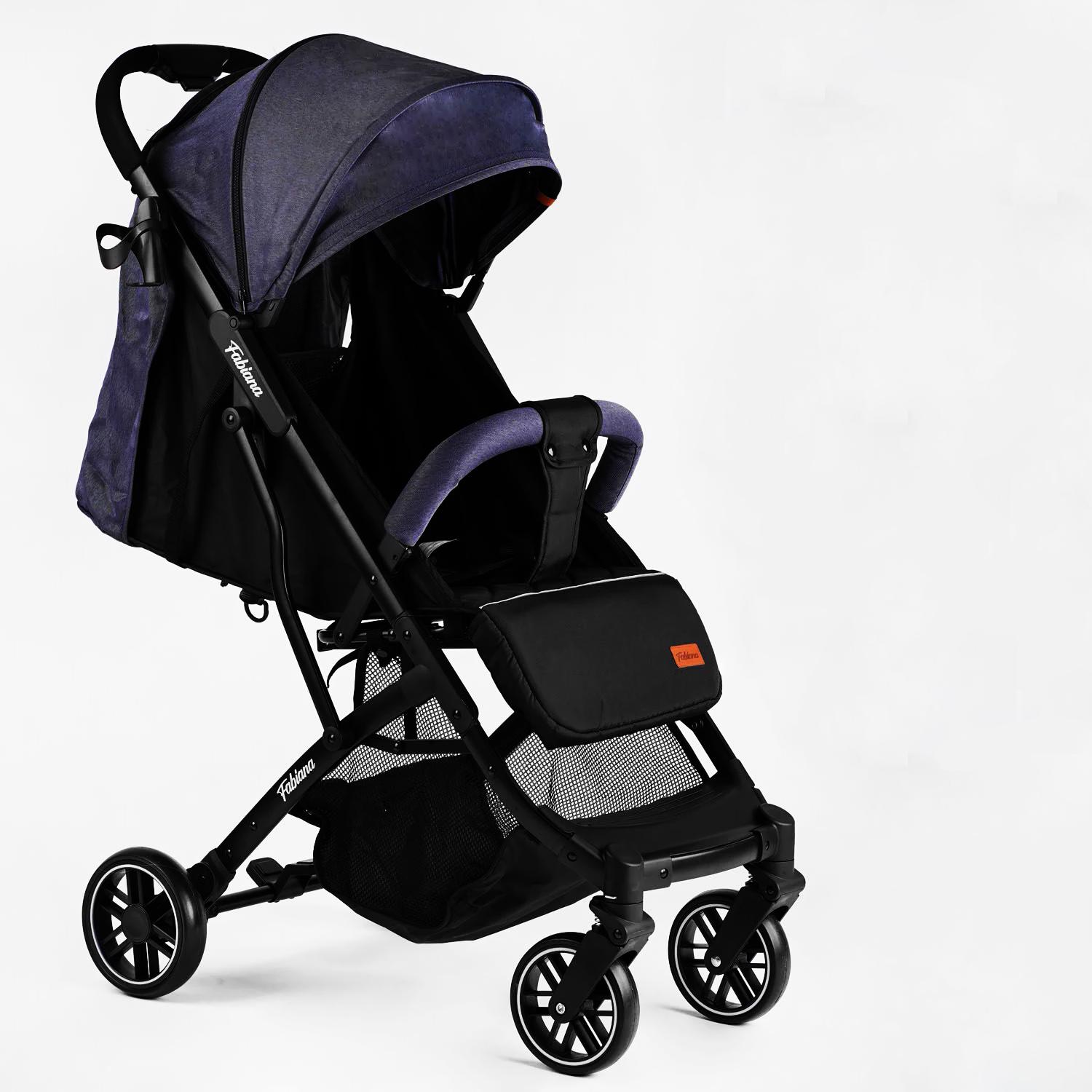 Коляска прогулочная детская Joy Fabiana телескопическая ручка Jeans (118442)