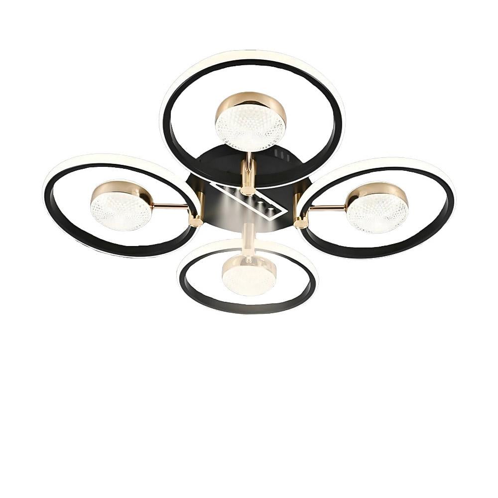 Люстра потолочная светодиодная Light House SY-20517/4 BK/FGD 620х620х100 160/5W Черный/Золотой