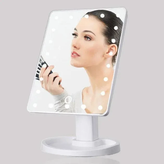 Зеркало с подсветкой Large Led Mirror 22 светодиоды Белый (1738985128) - фото 7