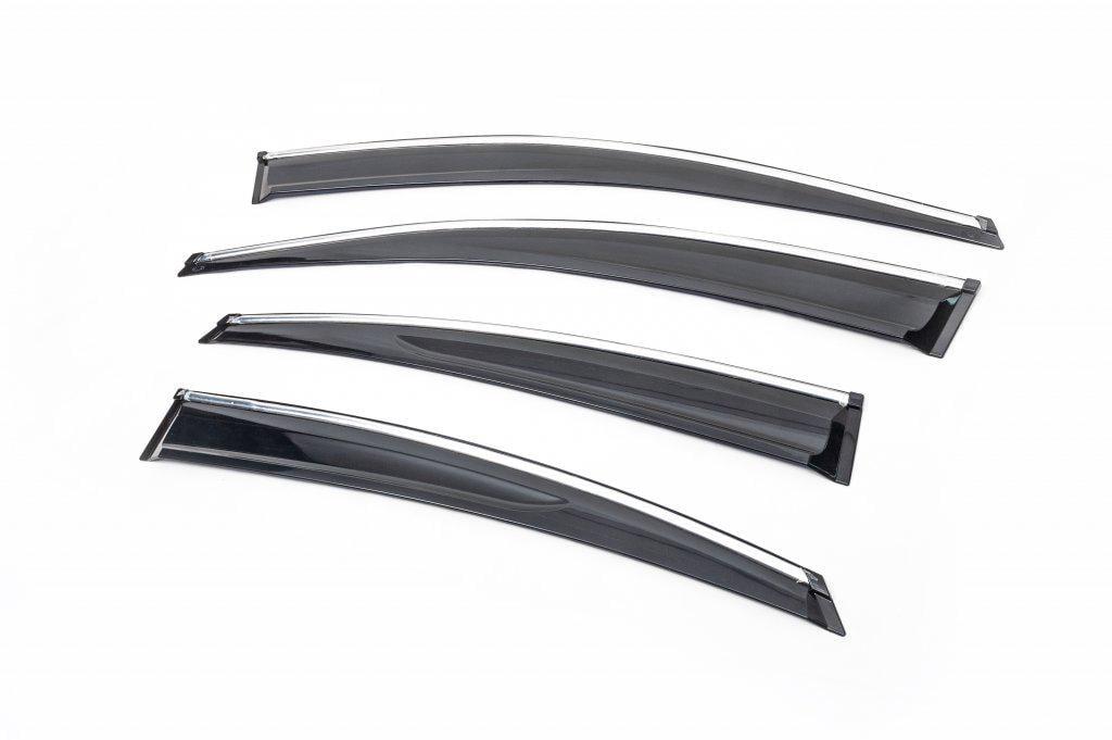Ветровики SD Sunflex Chrome для Hyundai Accent Solaris 2011-2017 4 шт.