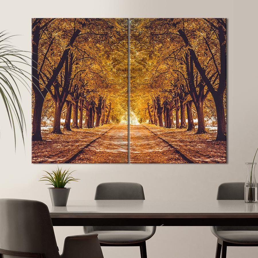 Картина Золотая осень на аллее 71x51 см (1910-2)