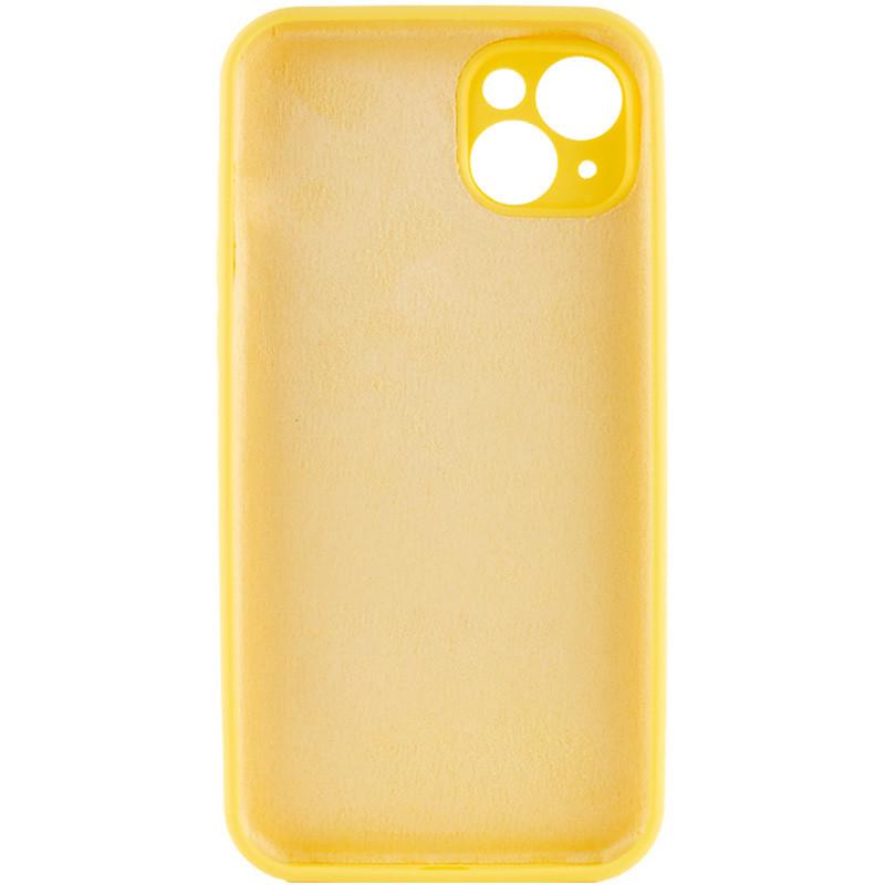 Протиударний чохол Silicone Case Full Camera Protective (AA) NL для Apple iPhone 15 Plus (6.7") Жовтий / Yellow - фото 4