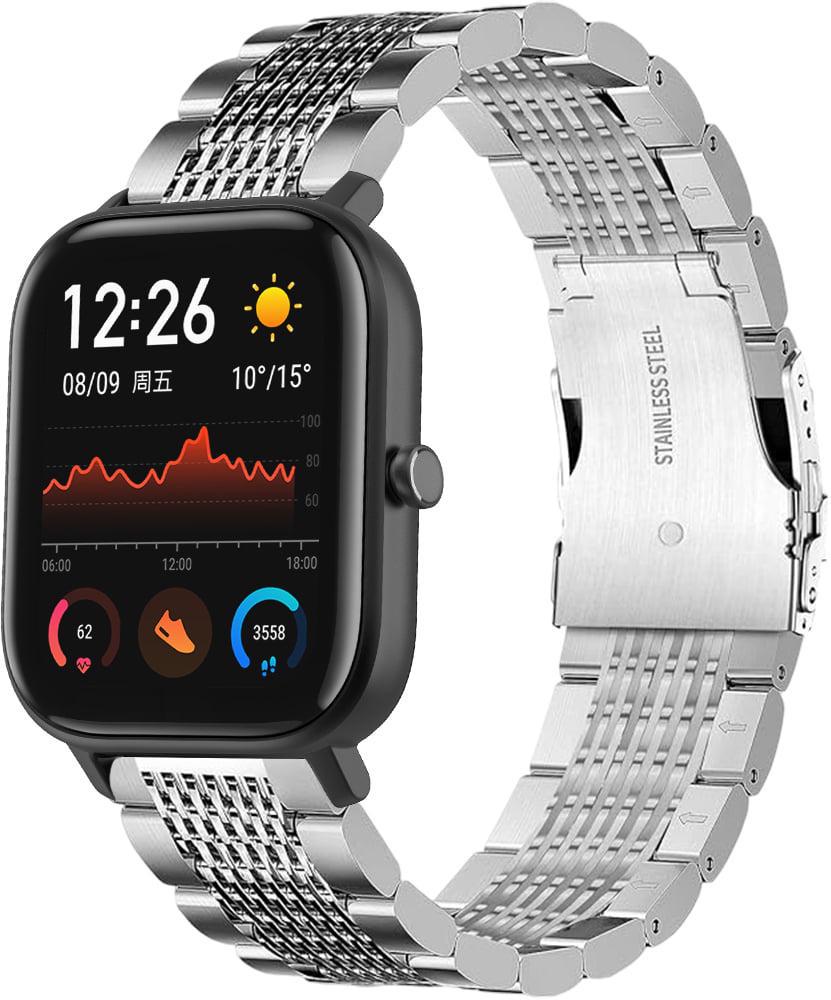 Ремешок металлический Gripix для Amazfit GTS Silver (41744-59)