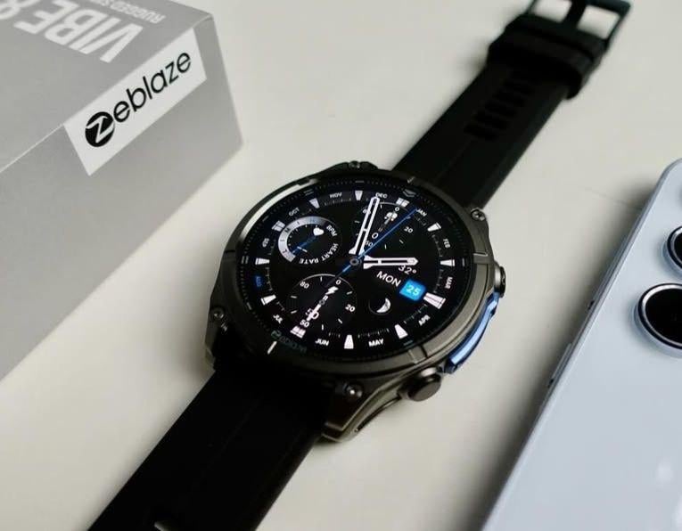 Смарт-часы Zeblaze Vibe 8 бронированный корпус 316L сталь с фонариком и сапфировым стеклом Black (6946639) - фото 10