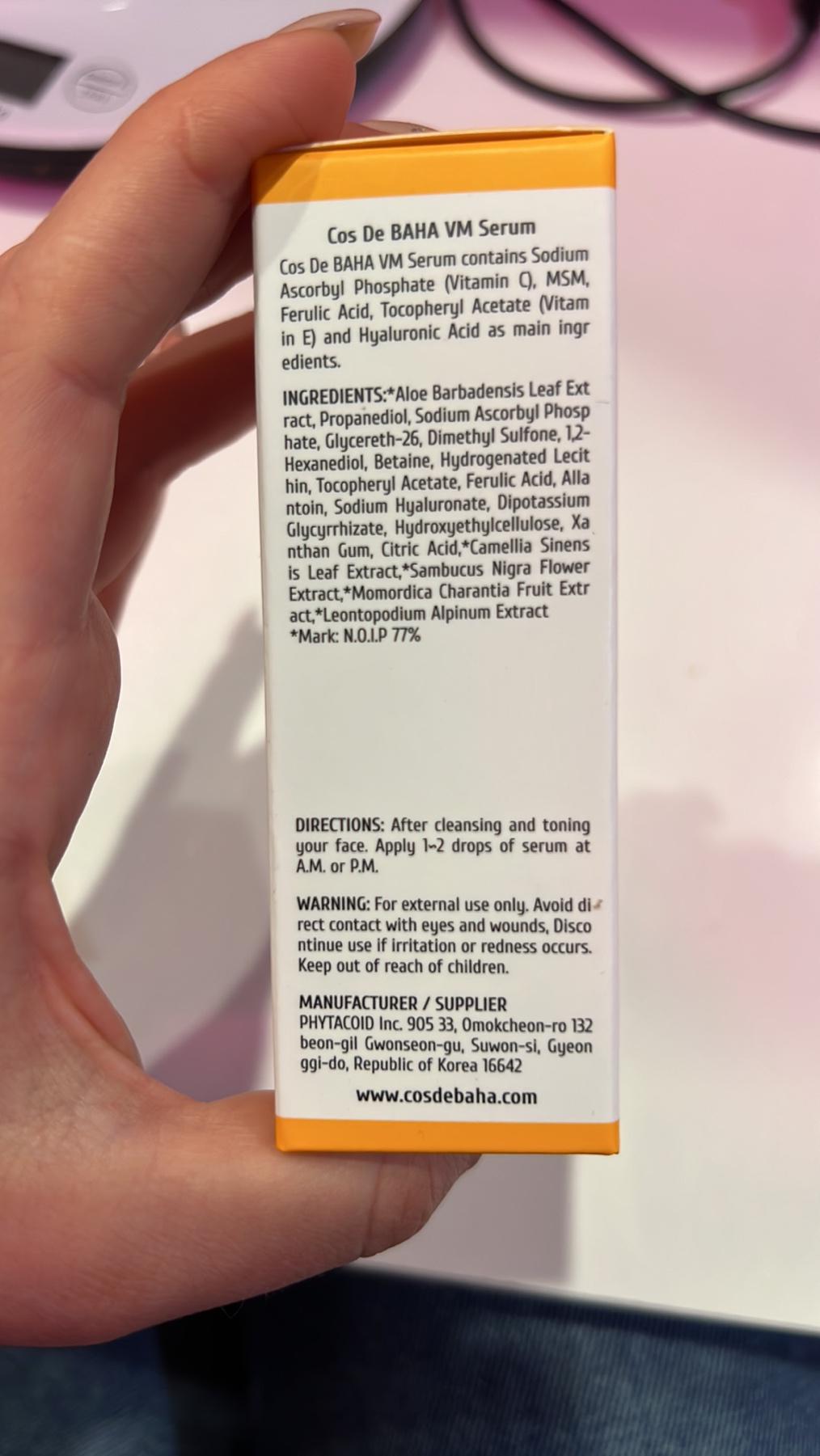 Сироватка для обличчя Cos De Baha Vitamin C MSM Serum VM з Вітаміном C 30 мл (408) - фото 2 Сироватка для обличчя Cos De Baha Vitamin C MSM Serum VM з Вітаміном C 30 мл (408) - фото 2