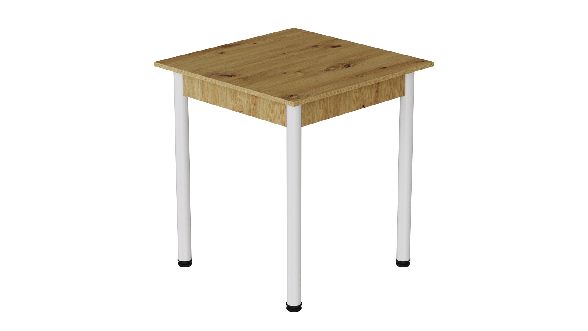 Стол кухонный Ferrum-decor Агата ДСП 16 мм 75x80x80 см Белый/Дуб Артизан (AGA0041)