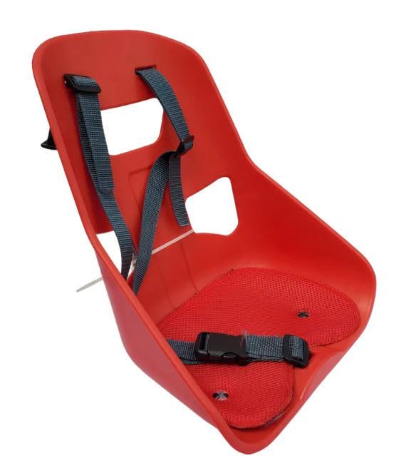 Детское велокресло КОЛЕСО КОМФОРТ крепление на раму пластик Красный (50000730)