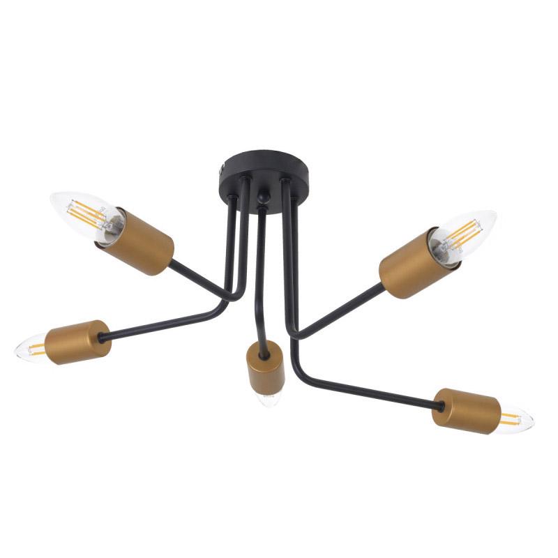 Люстра Brille BL-590S/5 E27 BK/G (23-823)