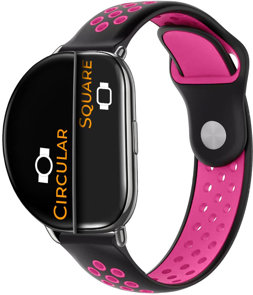 Ремешок Sport для ZEPP E Square/Circular Black/Pink (26327-51)