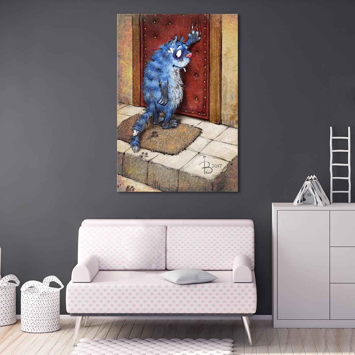 Модульная картина Возвращение блудного кота 1 модуль 80x120 см