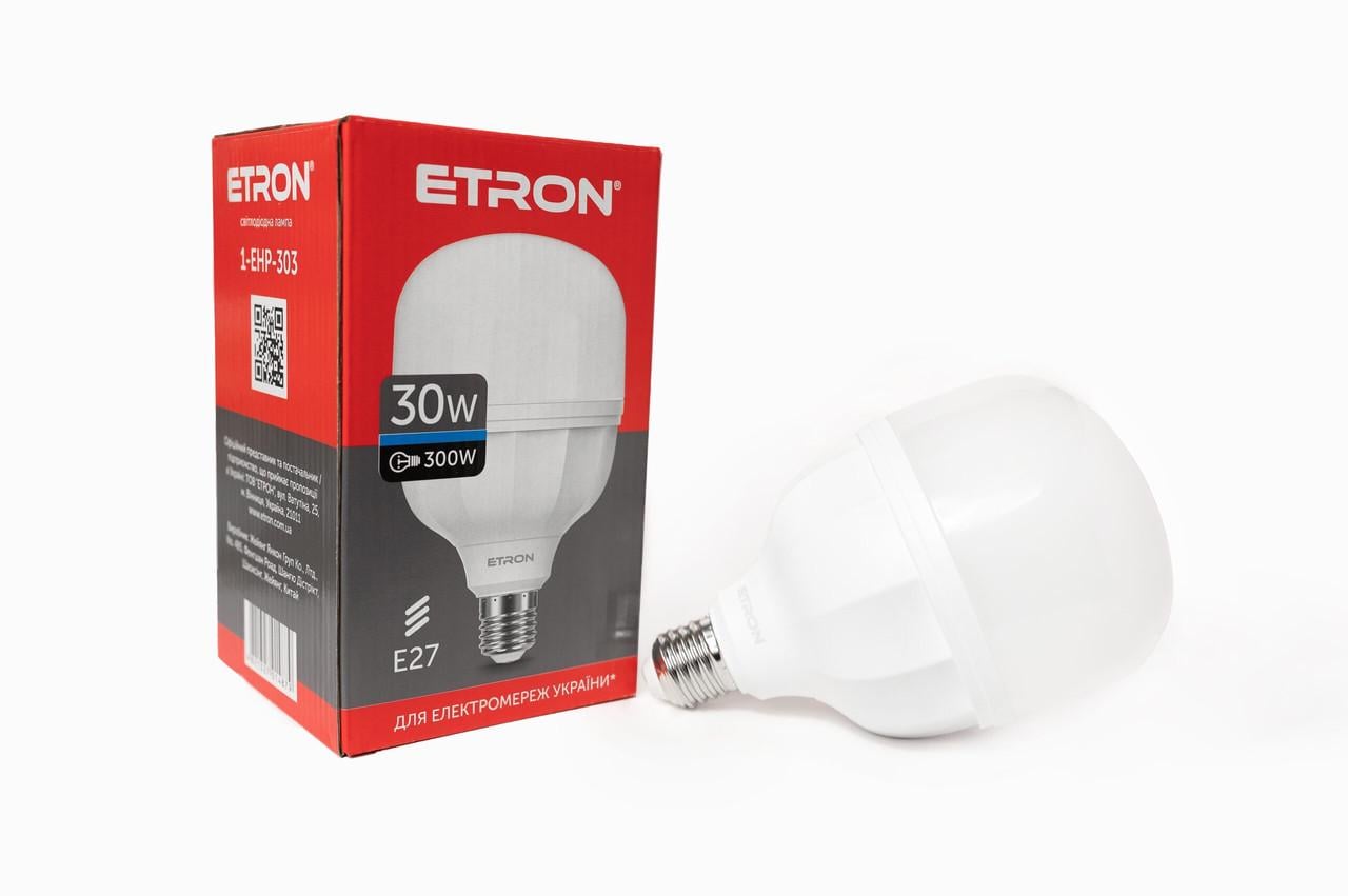 Лампа светодиодная высокомощная ETRON 30W T100 6500K 220V E27 холодный свет 1-EHP-303 (2221395389)