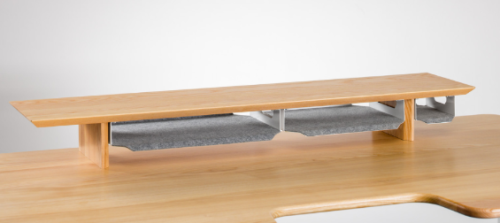 Полка для монитора TEHNOTABLE с органайзерами из натурального ясеня (031-01-00-02)