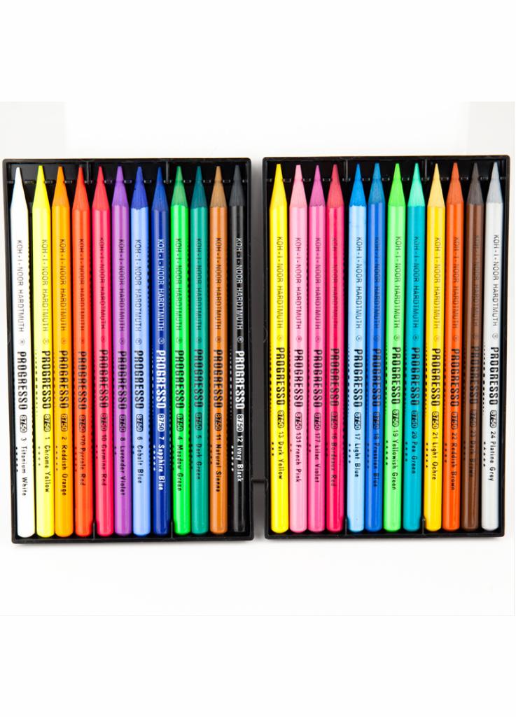 Карандаши цветные бездеревные Koh-I-Noor 875802 Progresso 24 шт. (8593539002246) - фото 3 Карандаши цветные бездеревные Koh-I-Noor 875802 Progresso 24 шт. (8593539002246) - фото 3